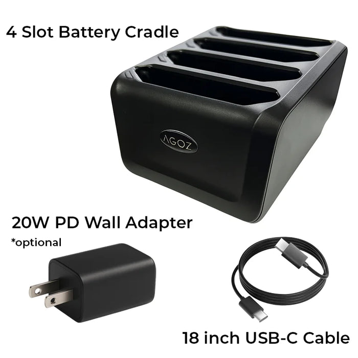 4-Slot Zebra TC70 / TC70x Battery Charger Cradle