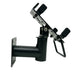 Side view of the AgozTech wall mount POS stand showing the black metal arm and angled adjustable backplate