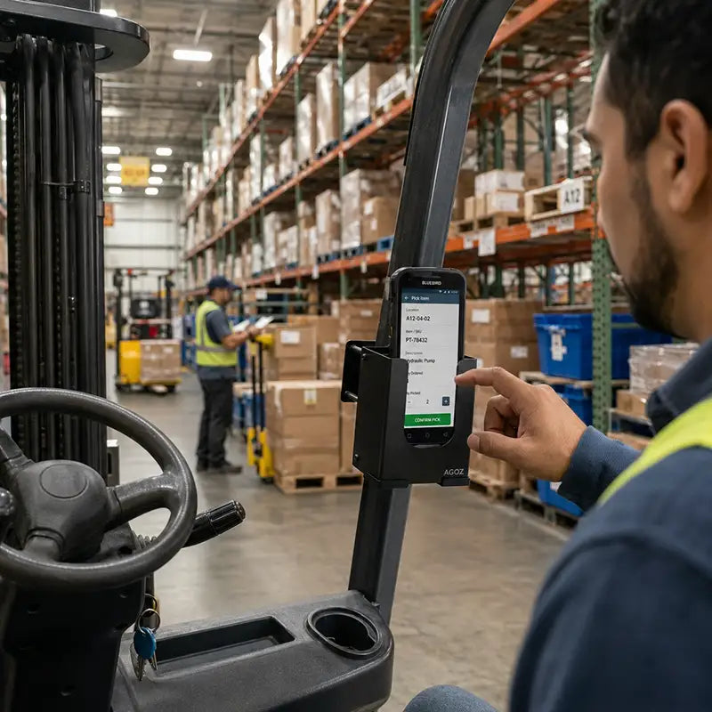 Give Bluebird Scanner Fleets a Fixed Place Inside Forklifts