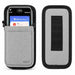 AgozTech gray waist belt holster for Newland POS terminals shown with front pocket and rear belt loop panel.