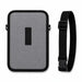 Rear view of the gray AgozTech tablet case with belt loop, D-rings, and adjustable waist belt.