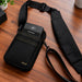 Castles POS terminal in gray Agoz holster with adjustable shoulder sling