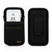 Black Agoz Clover Flex POS holster front and back views with rear belt loop