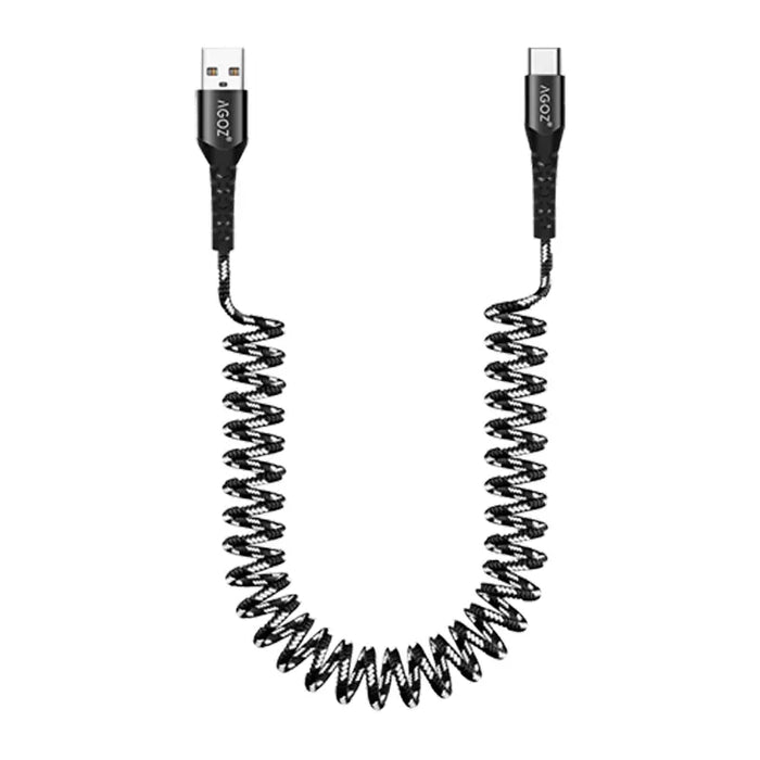Coiled USB-A to USB-C Cable for Zebra ZQ310/+ Printer