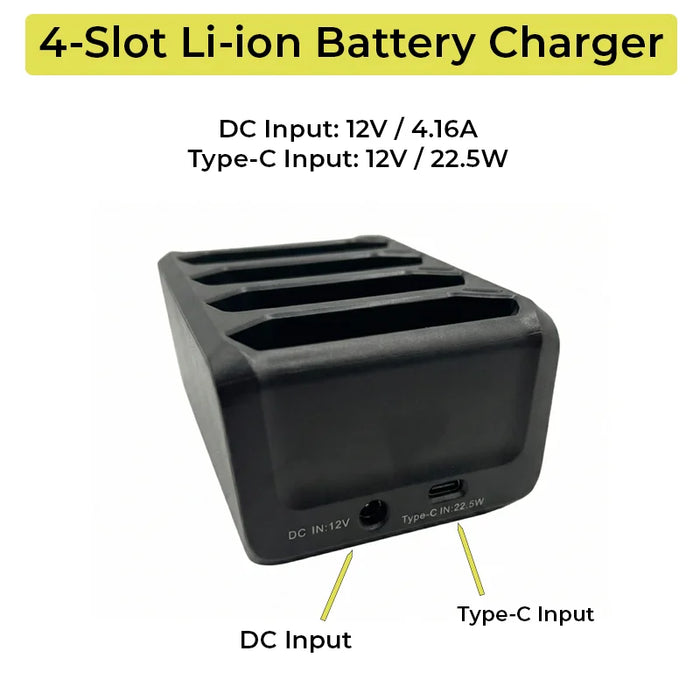 4-Slot Zebra TC75 / TC75x Battery Charger Cradle