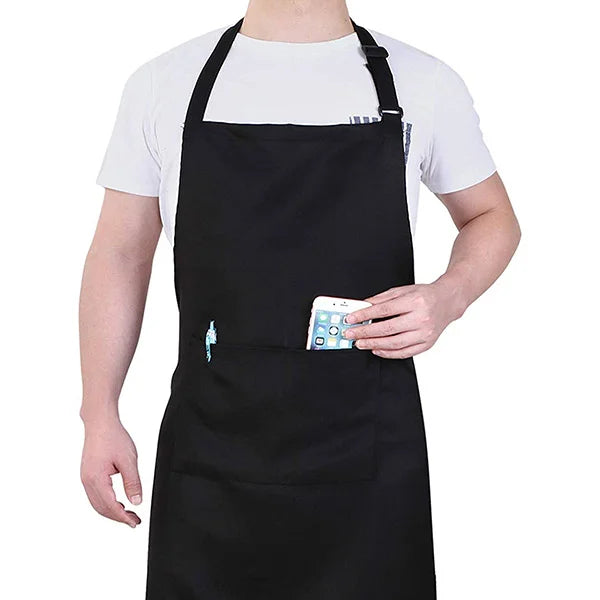 Durable Bib Adjustable Apron with 3 Pockets for Verifone Handheld POS