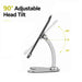 Side view of the Agoz POS tablet stand demonstrating its 90-degree adjustable head tilt.