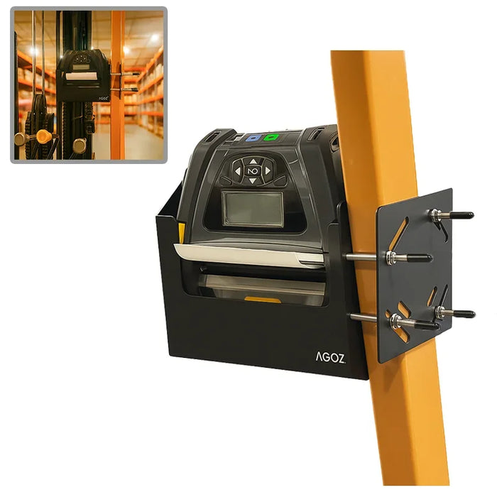 Heavy-Duty Printronix M4L2 Printer Holder Metal Forklift Mount