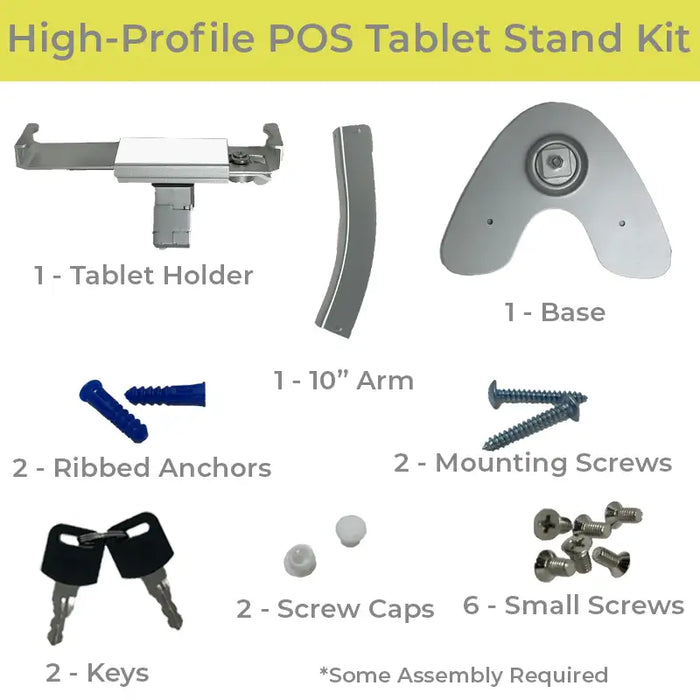 Heavy-Duty Countertop Tablet Stand for Elo I-Series 2.0 10" - High-Profile