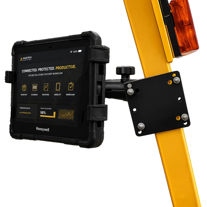 Industrial forklift tablet mount holder compatible with Honeywell rugged tablets