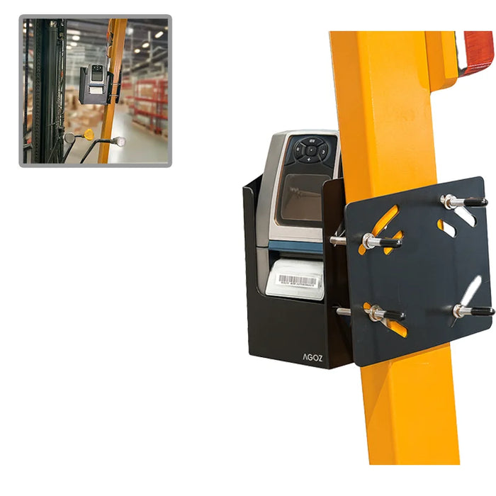 Metal Zebra ZQ510 Mobile Printer Holder Forklift Mount