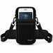 Black Agoz Saturn 1000F2 POS holster with detachable shoulder sling and padded waist belt, featuring secure clips and front accessory pocket.
