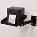 AgozTech Seiko printer wall mount shelf with black stainless steel tray and industrial swing arm
