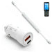 38W Fast Car Charger & USB-C Coiled Cable for Unitech HT730/+ Scanner