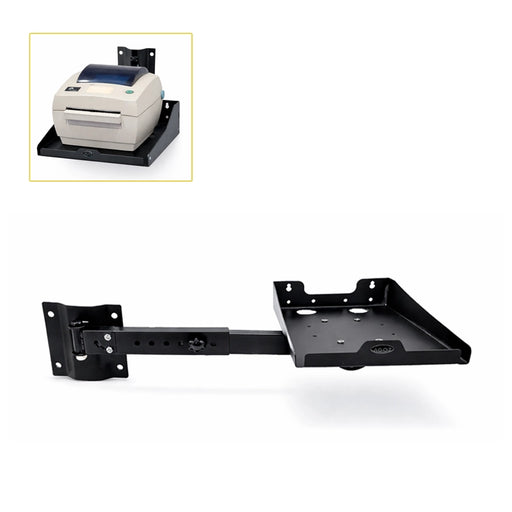 Wall-Mounted Shelf for Zebra GC420D Printer with Industrial Swing Arm