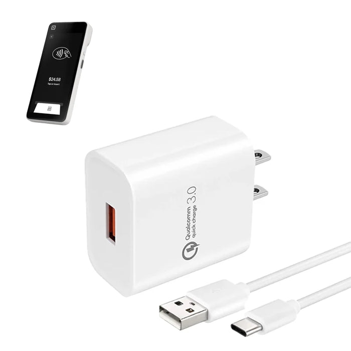 Wall Charger Adapter with USB-C Cable for Square Handheld
