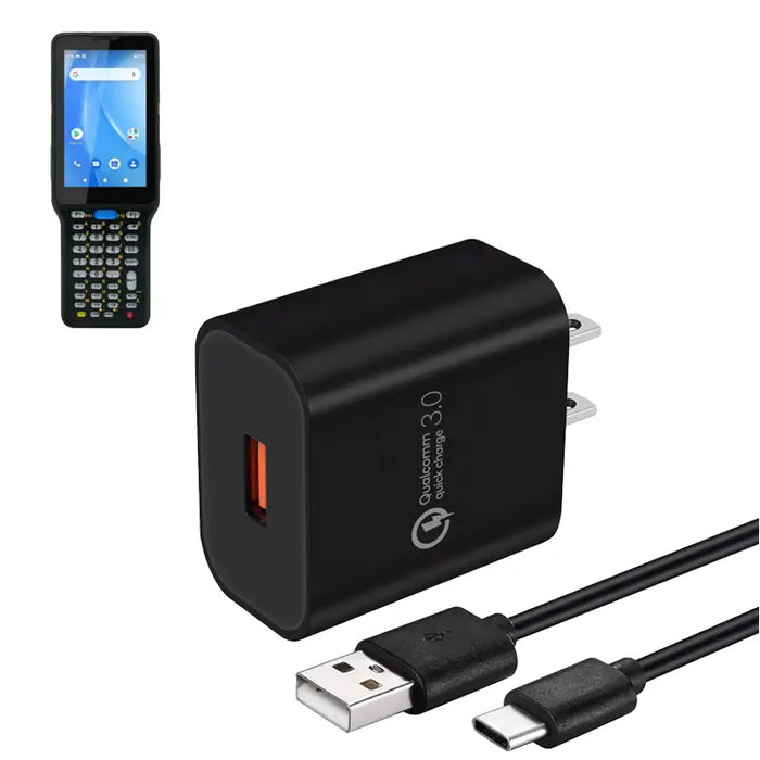 Wall Charger USB-A to USB-C Cable for Unitech HT730/Plus Scanner