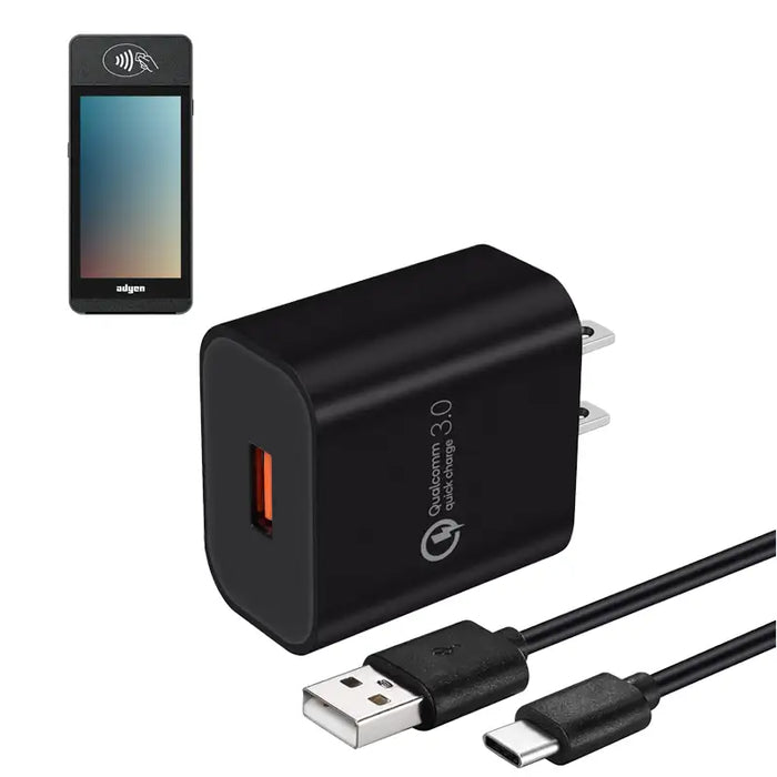 Wall Charger and USB Cable for Adyen Mobile POS