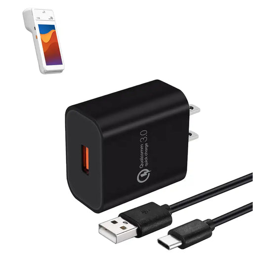 Wall Charger with USB-A to C Cable for PAX A99 POS Terminals