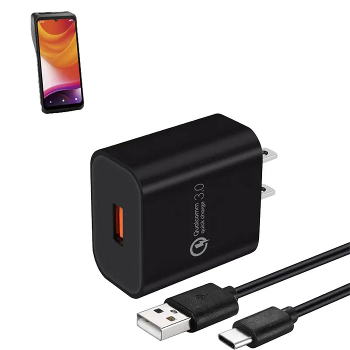 Wall Charger with USB-C Cable for Castles S1F4 / S1F4 PRO Mobile