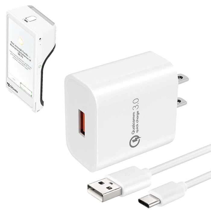 Wall Charger Adapter USB-A to USB-C Cable for Clover Flex 3 POS