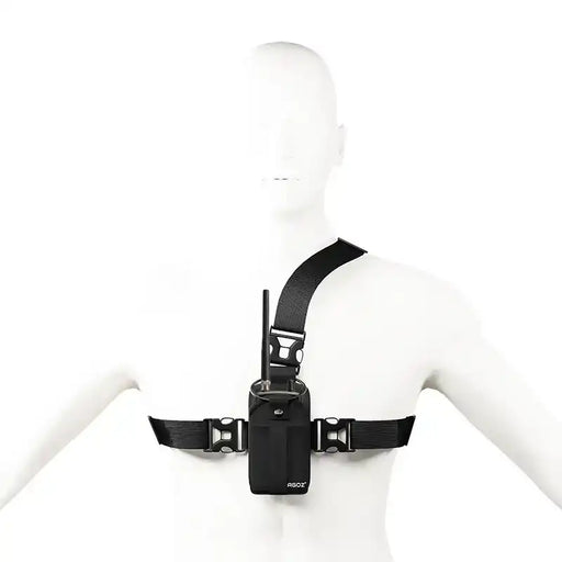 Icom radio chest harness holster shown on mannequin for front carry