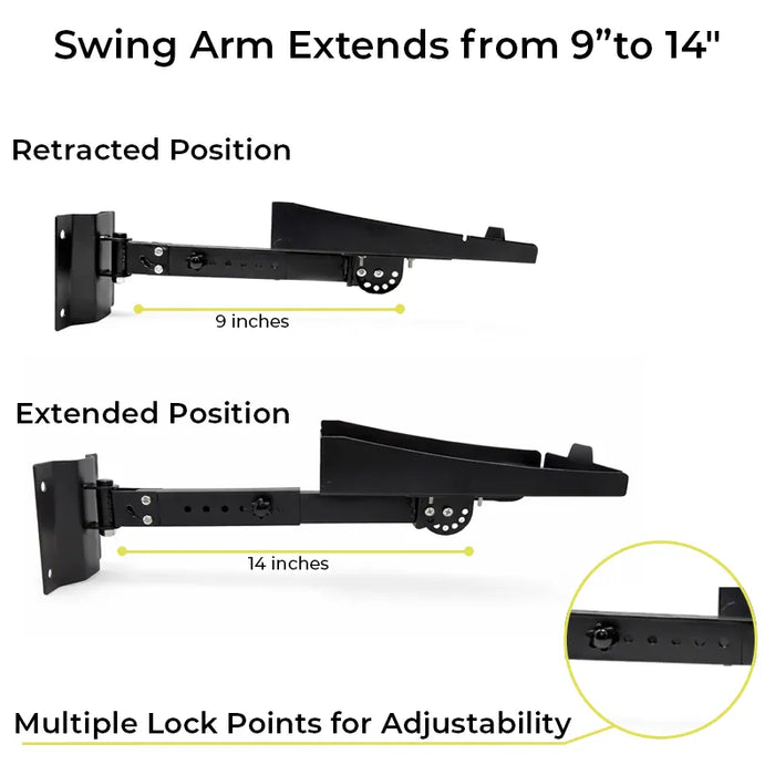 Adjustable Zebra GX420T Thermal Printer Shelf Wall-Mounted Swing Arm
