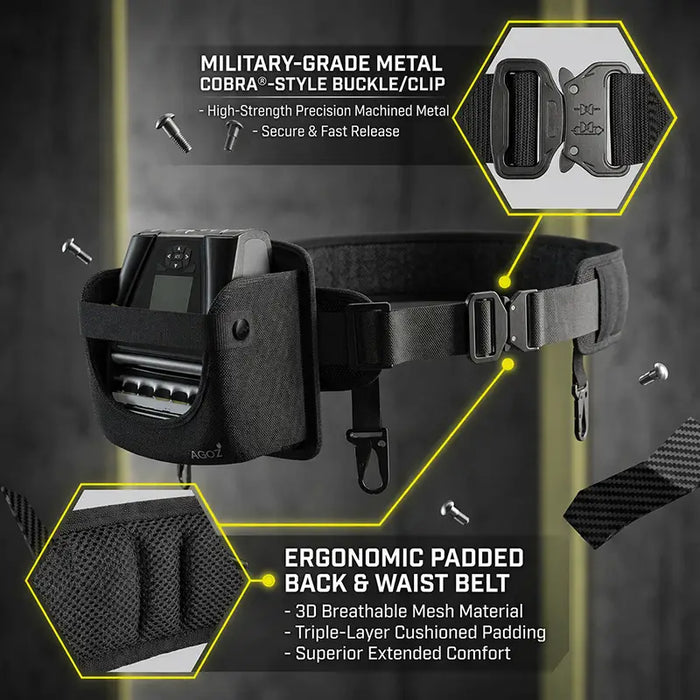 Zebra ZQ630 & ZQ630 Plus Printers Waist Belt Carrying Case | Agoz - AgozTech