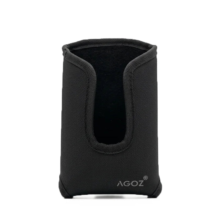 Front view of AgozTech black holster case for Zebra TC58 scanner with trigger handle