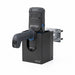 AGOZ metal forklift scanner mount holding Honeywell CK65 handheld scanner with pistol grip, studio product image