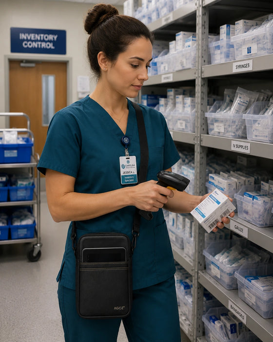 medicare employee with Honeywell tablet case