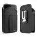AgozTech rugged black belt clip holster case for Zebra TC78 handheld mobile computer, front and rear view