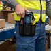 AgozTech black tool pouch worn on a waist belt with a Zebra mobile computer, scissors, pens, and tools organized for warehouse workflow use.