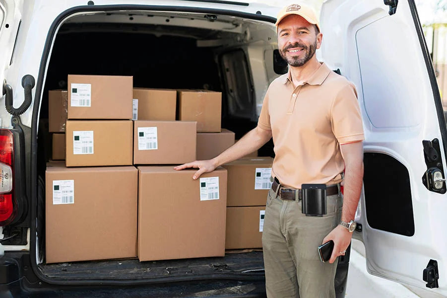 Leather Barcode Scanner Case with Belt Clip