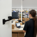Warehouse shipping station using AgozTech Seiko printer wall mount shelf with swing arm