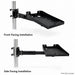 Front-facing and side-facing installation options for the Agoz Zebra label printer pole mount.