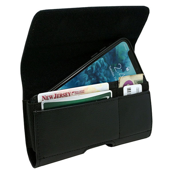 Motorola One Action Leather Wallet Holster with Card Holder